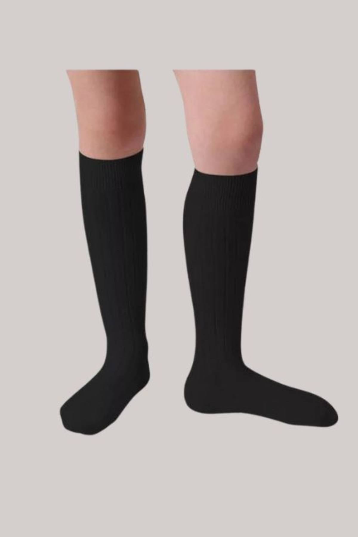 Collégien X  Strawberries & Cream - La Haute Noir de Charbon - Knee High Socks Black