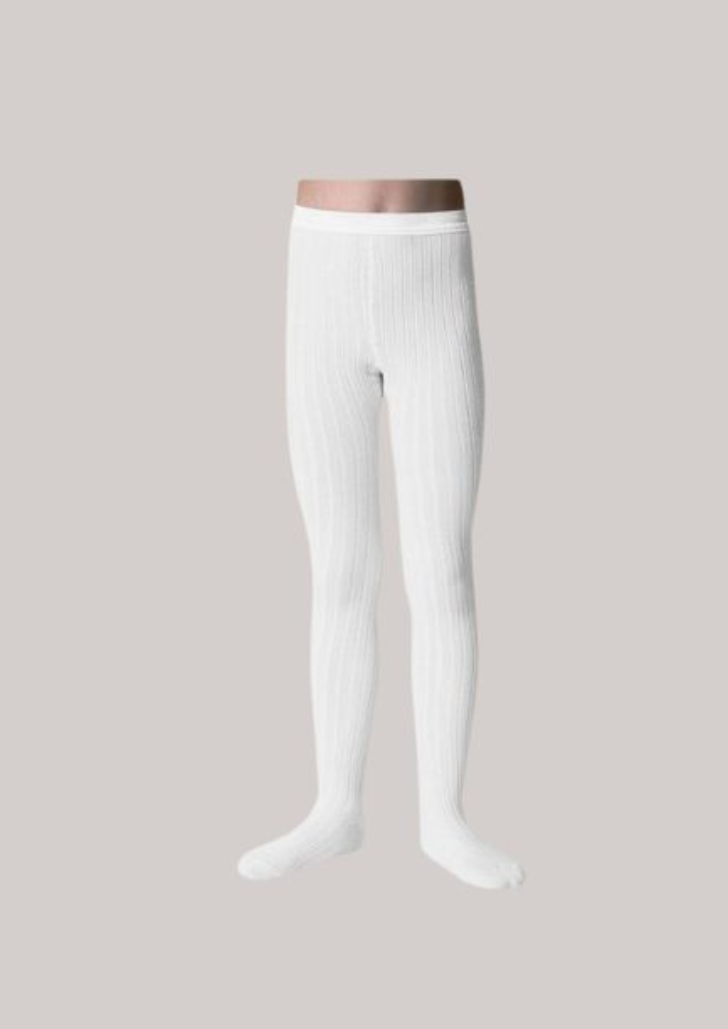 Collégien X Strawberries & Cream  - Louise Ribbed Tights - Blanc Neige