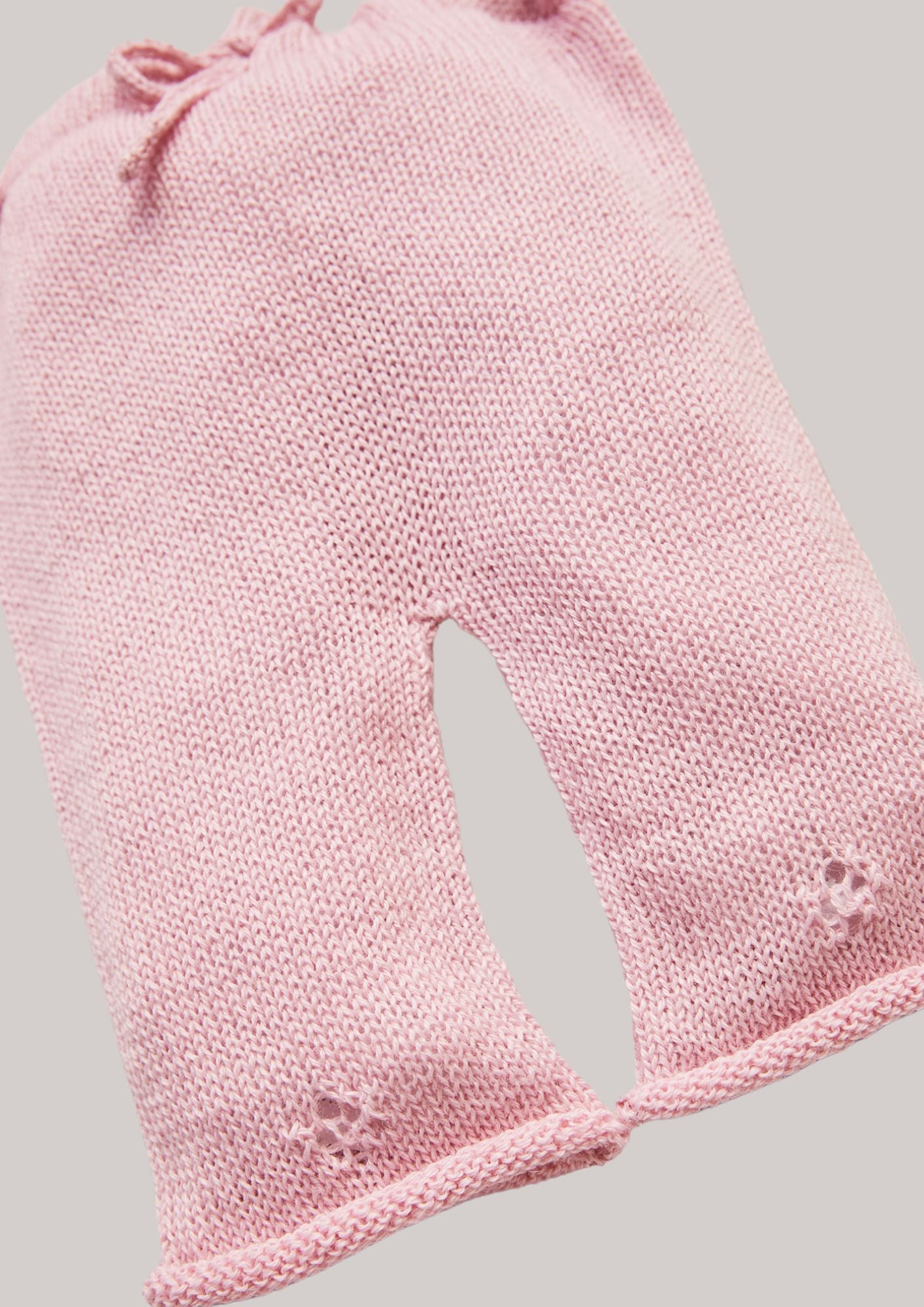 Merino Knit Leggings in Dusky Pink