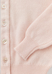 Cashmere Round Neck Cardigan Peach