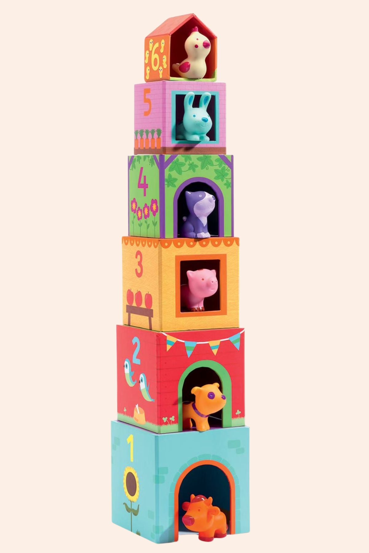 Djeco - Building Blocks - Topanifarm  - Strawberries & Cream - Ingrid Lewis - Designer