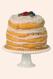 Maileg - Party cake and cake stand, Mouse - Off white - PRE-ORDER, Estimated shipping: May