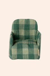 Maileg - Folding Chair Mouse, Green Check