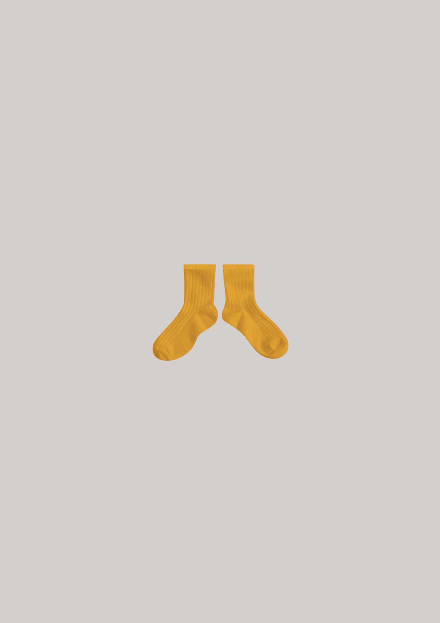 Collégien X Strawberries & Cream - Ribbed Ankle Socks Mustard