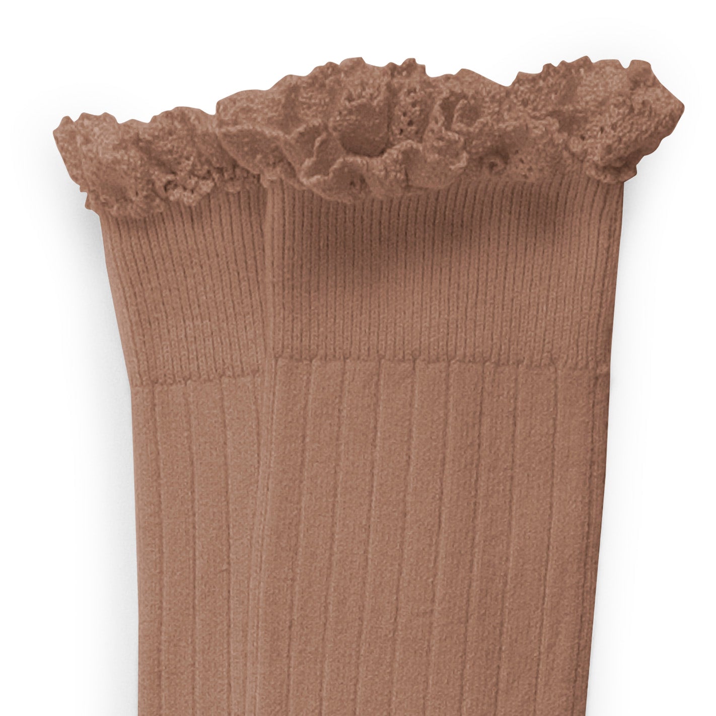 Joséphine Petite Taupe - Knee Socks with Lace