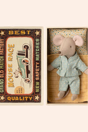 Maileg - Little Brother Mouse in Match Box