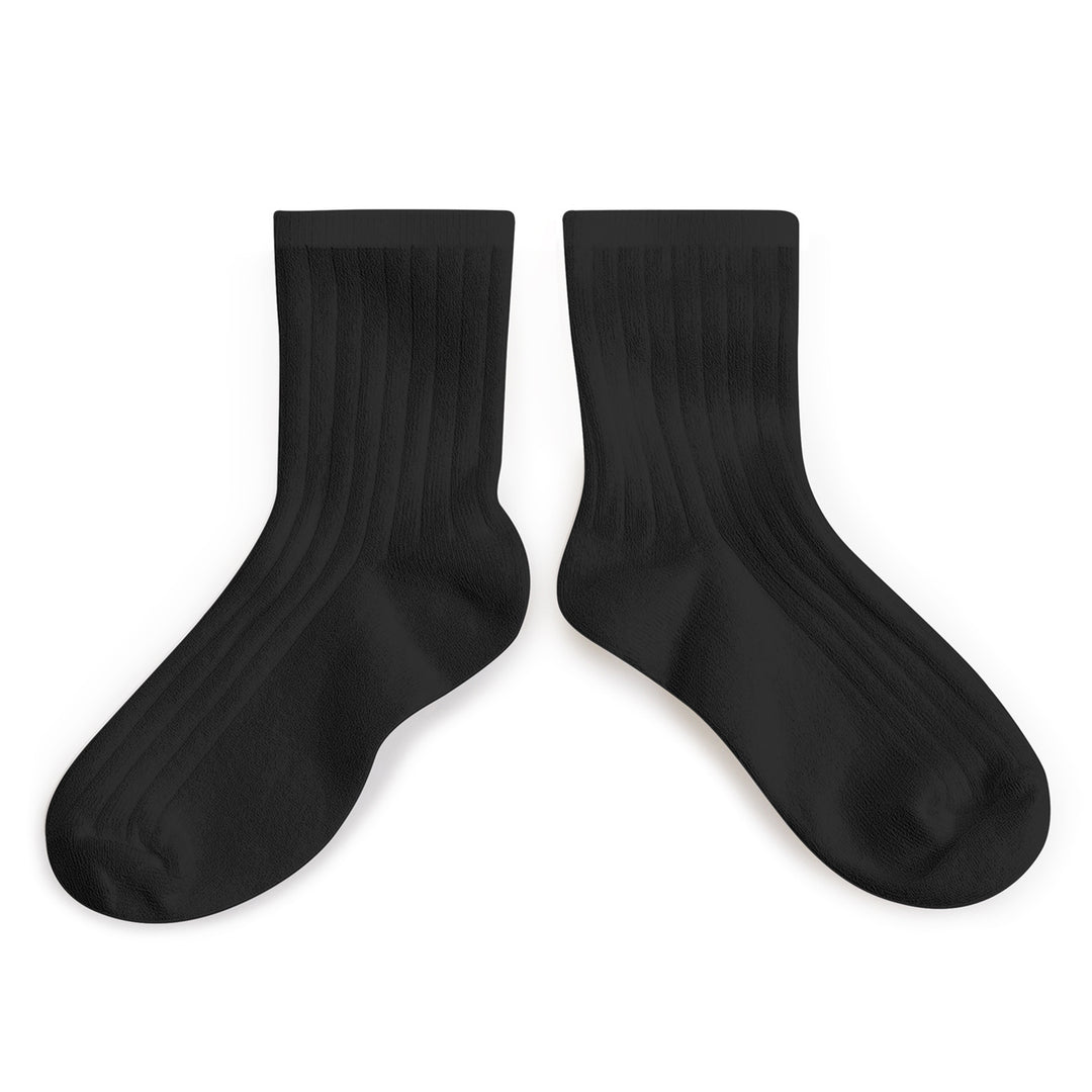 Ribbed Ankle Socks Black Noir