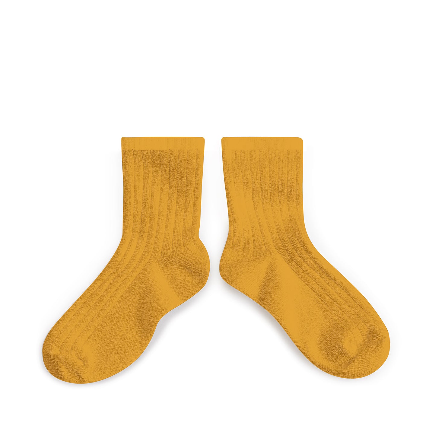 Ribbed Ankle Socks Mustard