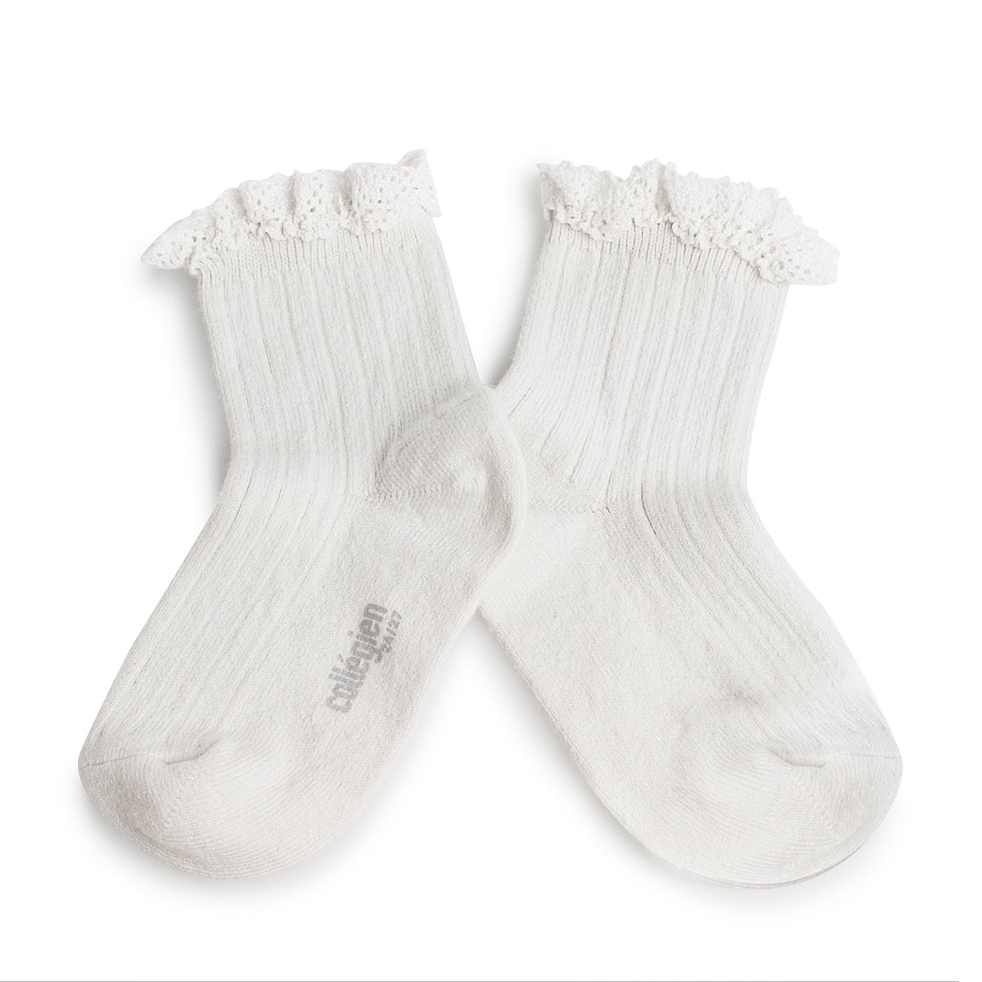 Lili Blanc Neige Ankle Socks with Lace
