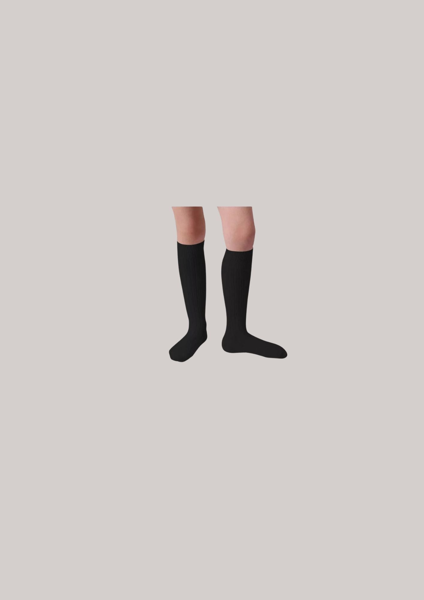 Collégien X  Strawberries & Cream - La Haute Noir de Charbon-Knee High Socks Black