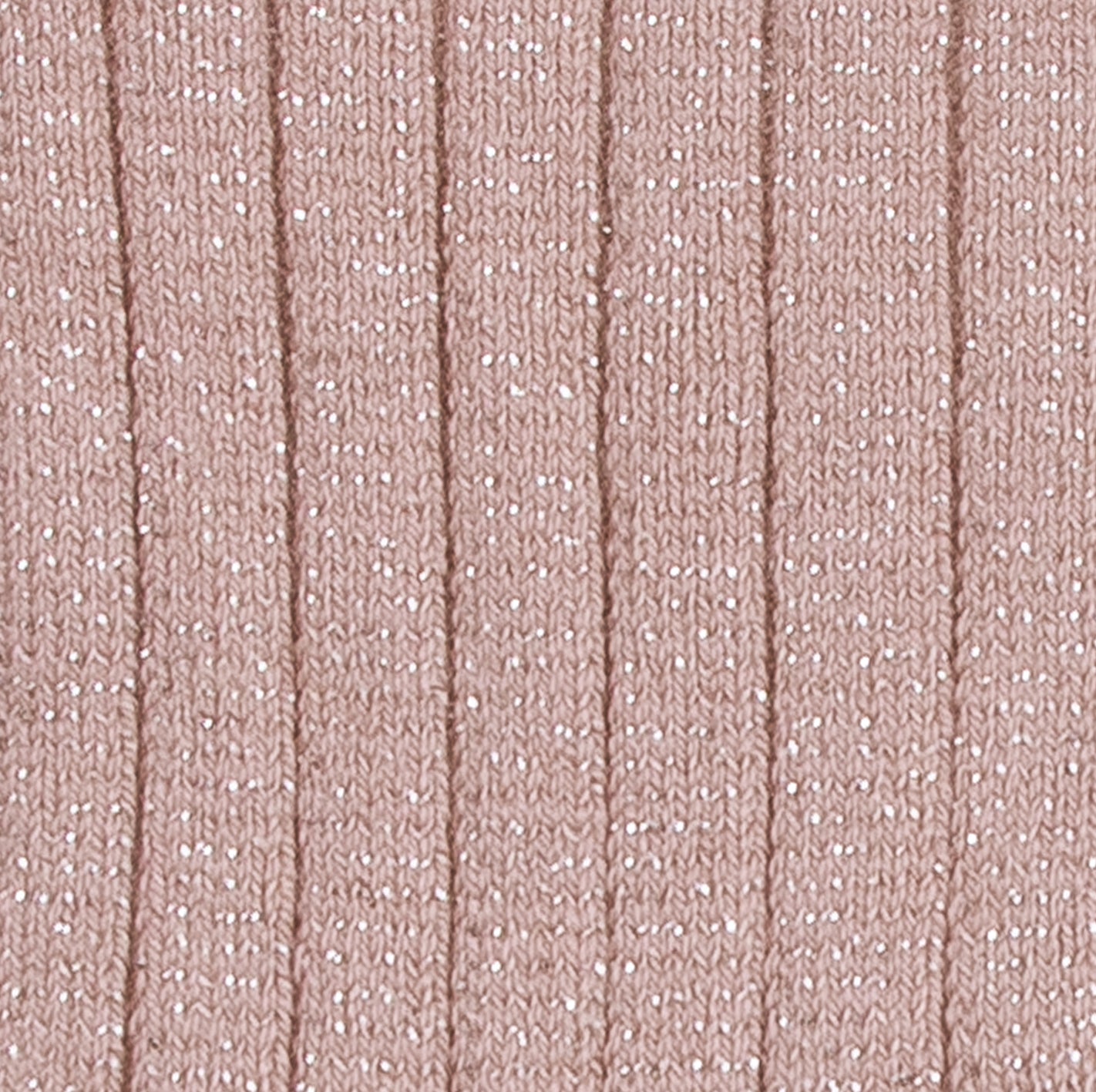 Victoire Vieux Rose - Glitter Ribbed Crew Socks