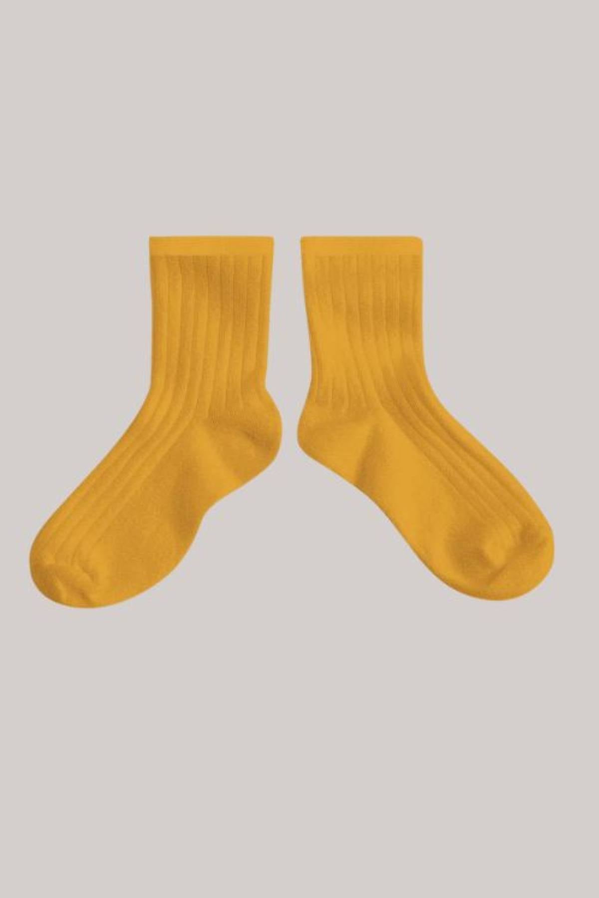 Collégien X Strawberries & Cream - Ribbed Ankle Socks Mustard