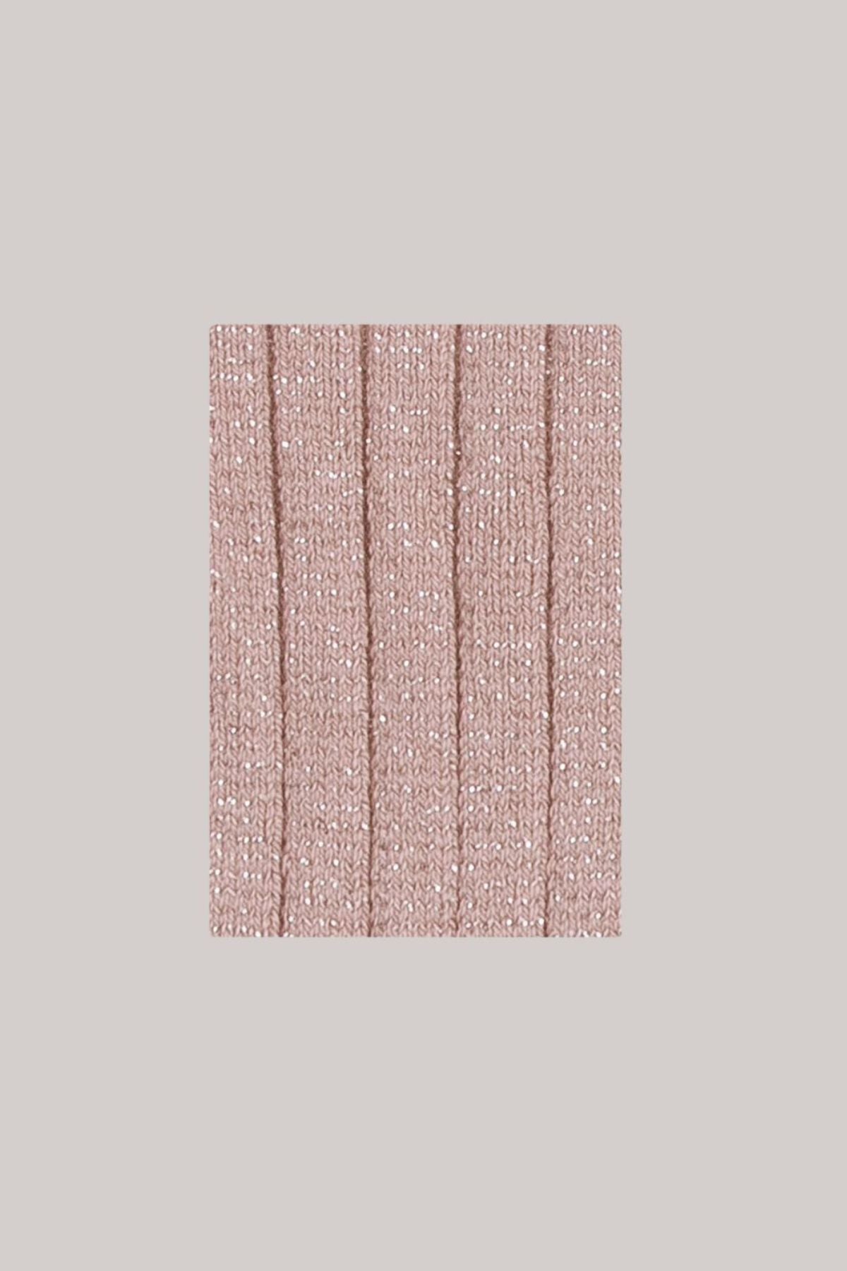 Collégien X Strawberries & Cream - Victoire Vieux Rose - Glitter Ribbed Crew Socks