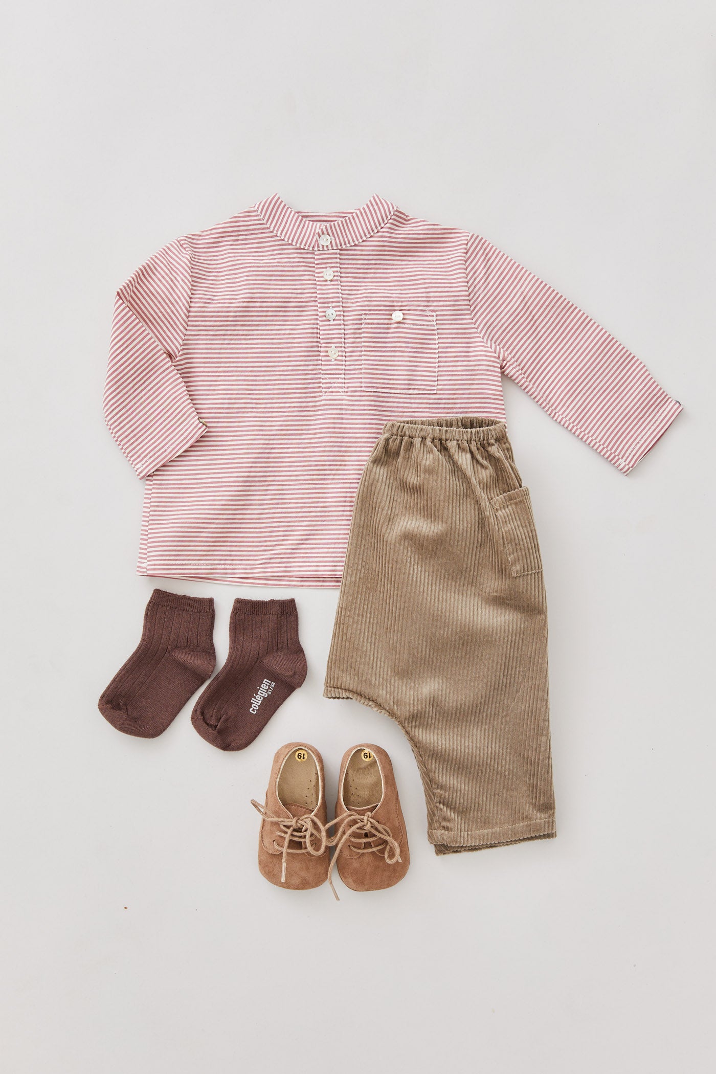 Baby Apple Trousers Brown Corduroy - Designed by Ingrid Lewis - Strawberries & Cream
