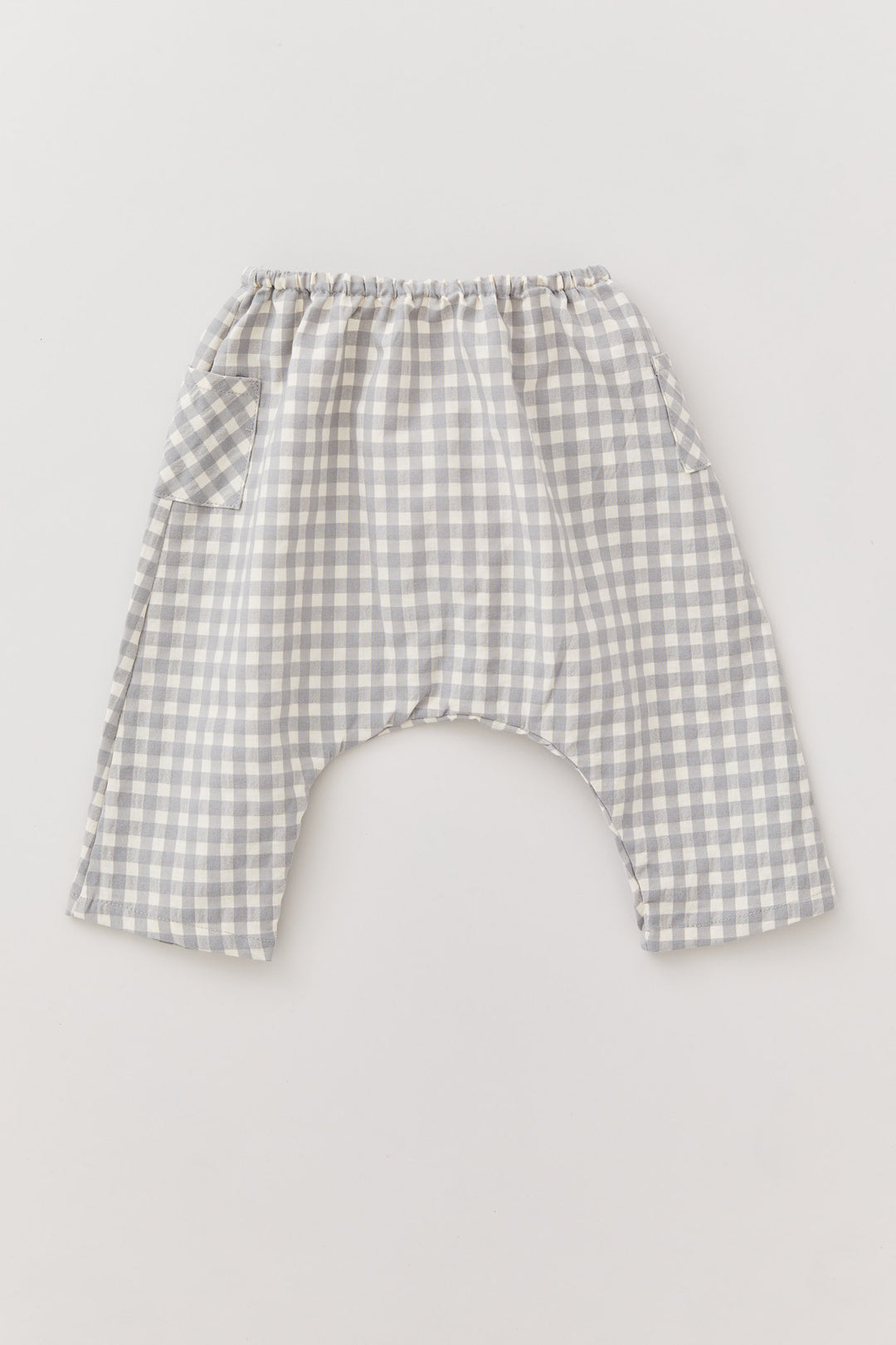 Baby Apple Trousers Cream Grey Check - Designed by Ingrid Lewis - Strawberries & Cream