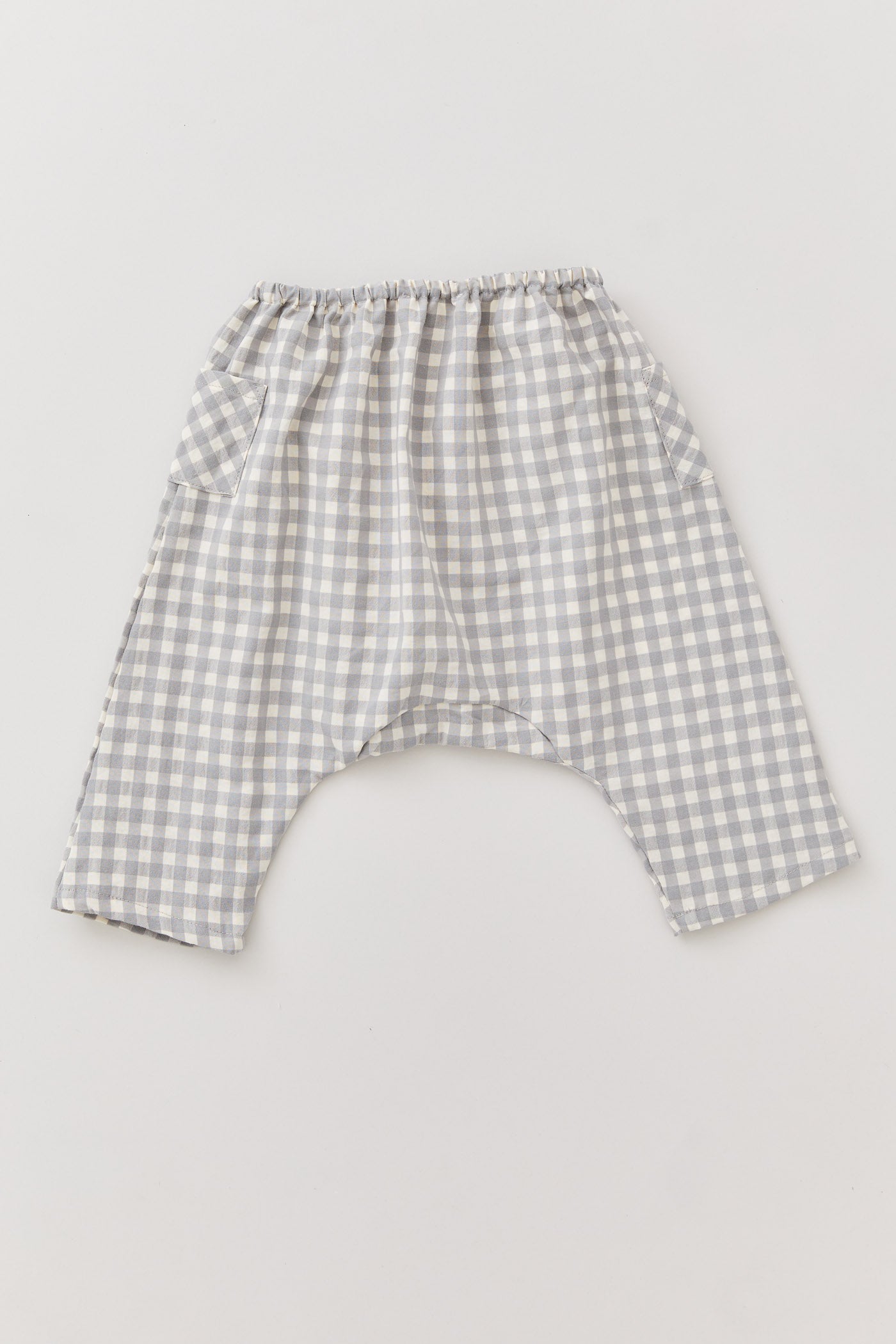 Baby Apple Trousers Cream Grey Check - Designed by Ingrid Lewis - Strawberries & Cream