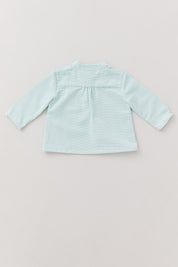 Apple Shirt in Mint Stripes - Designed by Ingrid Lewis - Strawberries & Cream