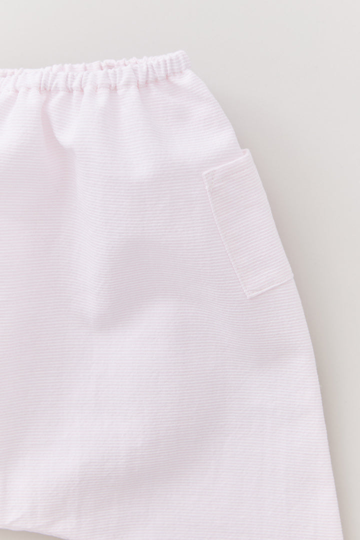 Baby Apple Trousers Pink Stripe - Designed by Ingrid Lewis - Strawberries & Cream