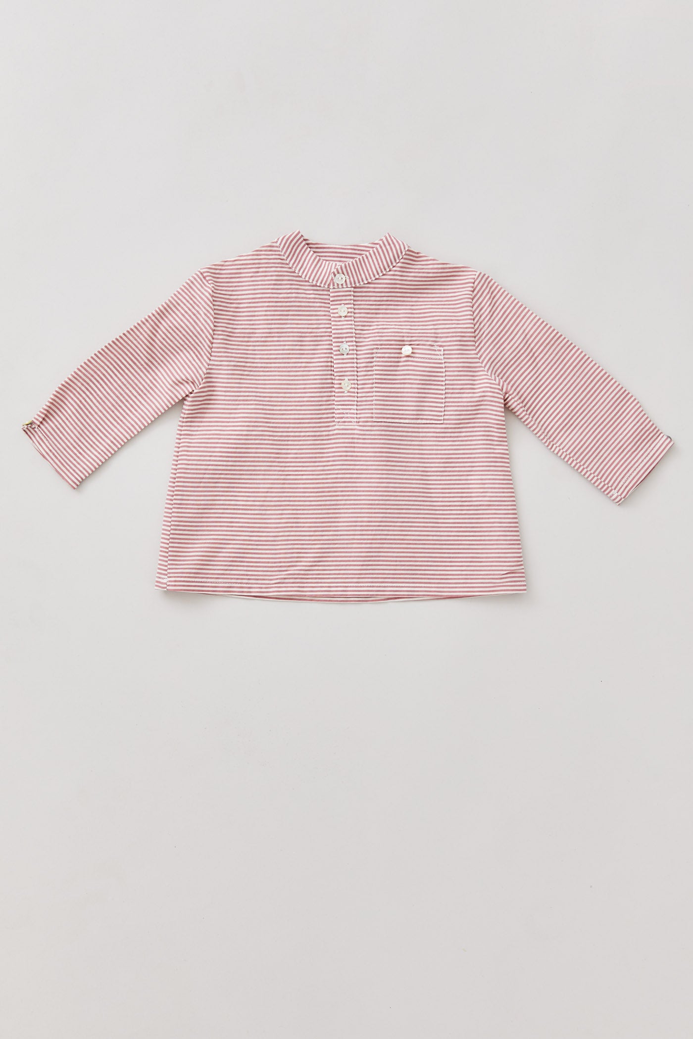 Apple Shirt in Red White Stripes - Designed by Ingrid Lewis - Strawberries &amp; Cream