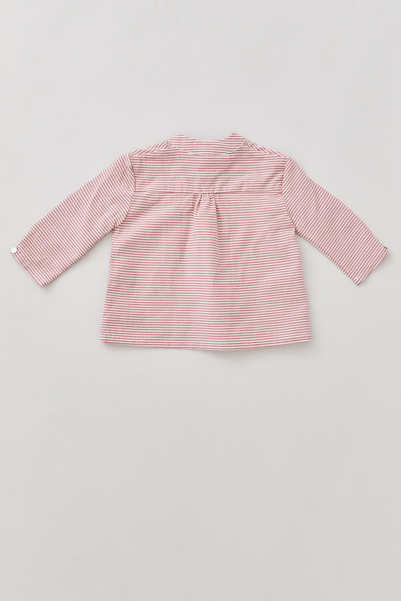 Apple Shirt in Red White Stripes - Designed by Ingrid Lewis - Strawberries & Cream