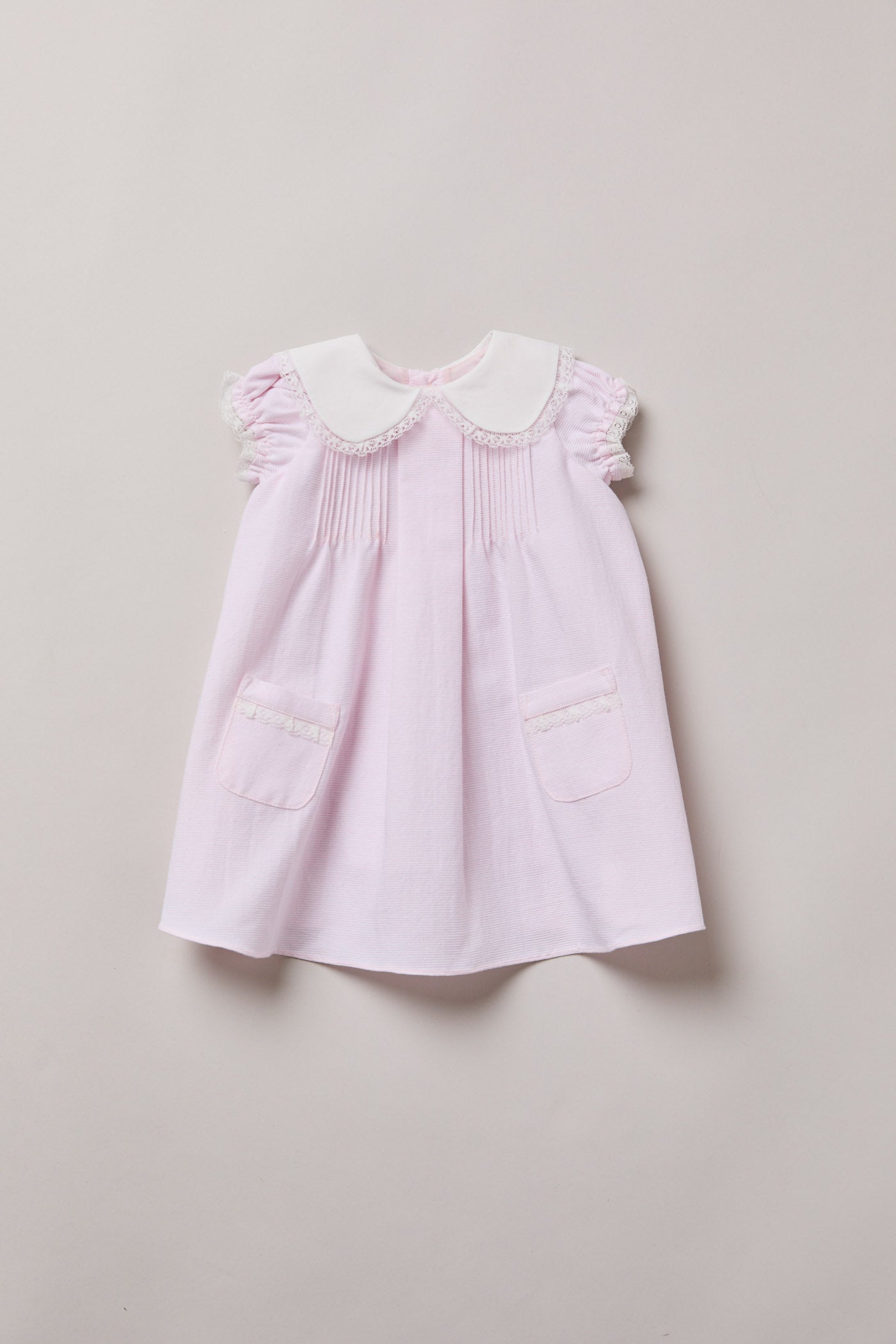 Baby Bubble Dress  Plain Pink Stripes - Designed by Ingrid Lewis - Strawberries & Cream