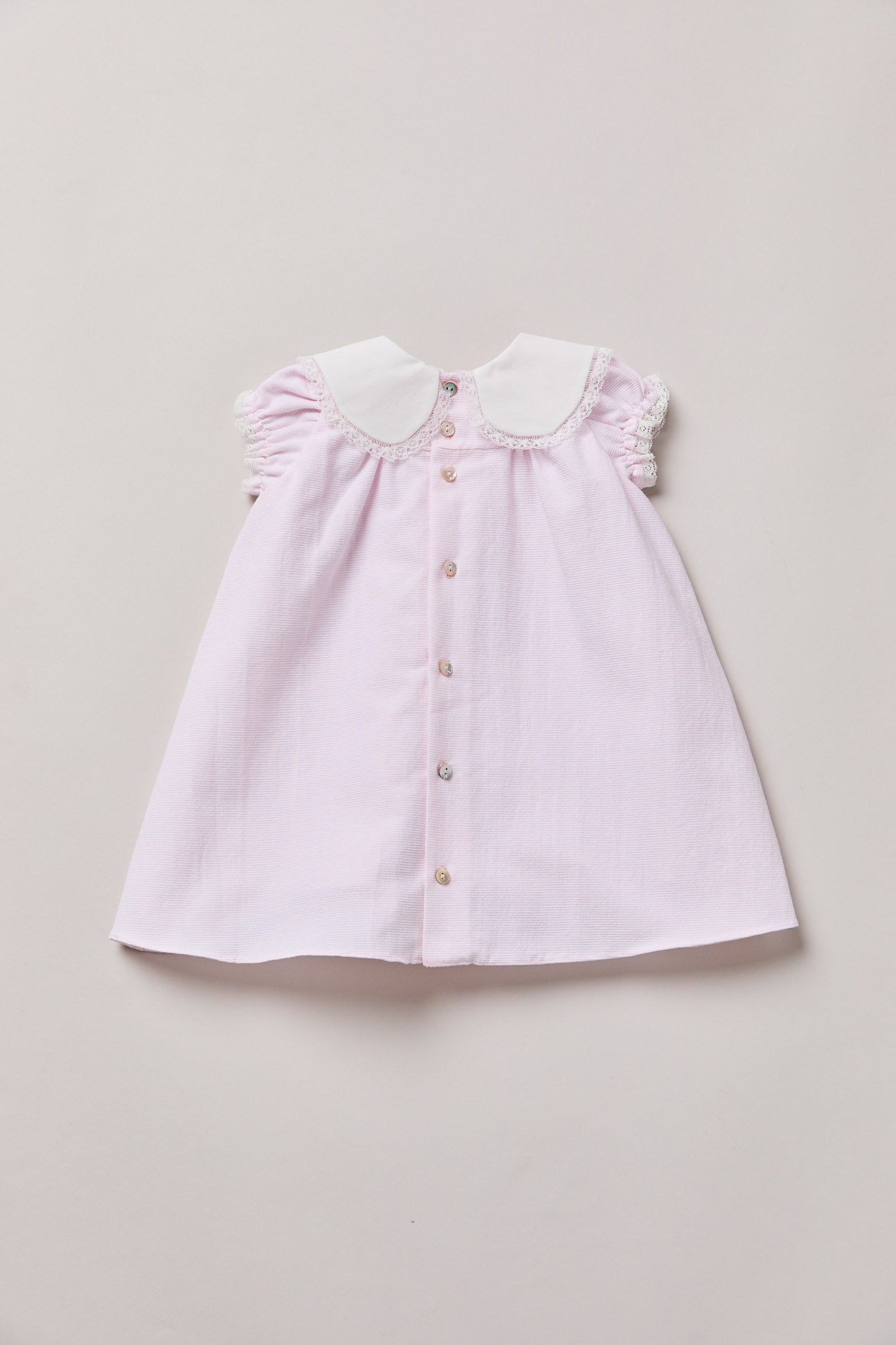 Baby Bubble Dress  Plain Pink Stripes - Designed by Ingrid Lewis - Strawberries & Cream