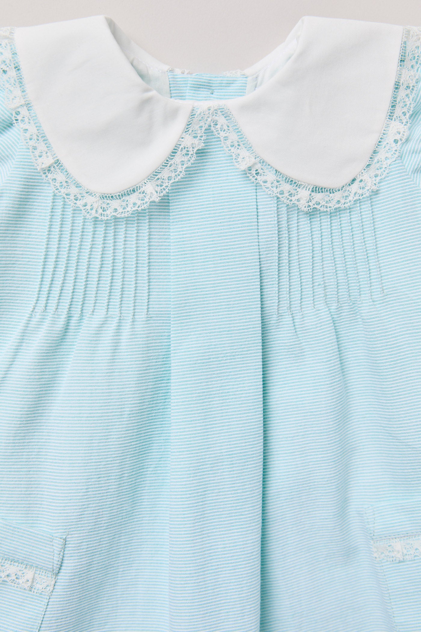 Baby Bubble Dress in Plain Blue Stripes - Designed by Ingrid Lewis - Strawberries & Cream