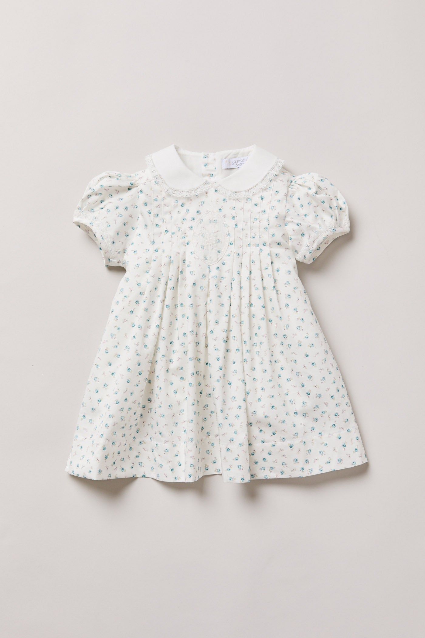 Baby Eloise Dress  Blue Petit Rose - Designed by Ingrid Lewis - Strawberries & Cream