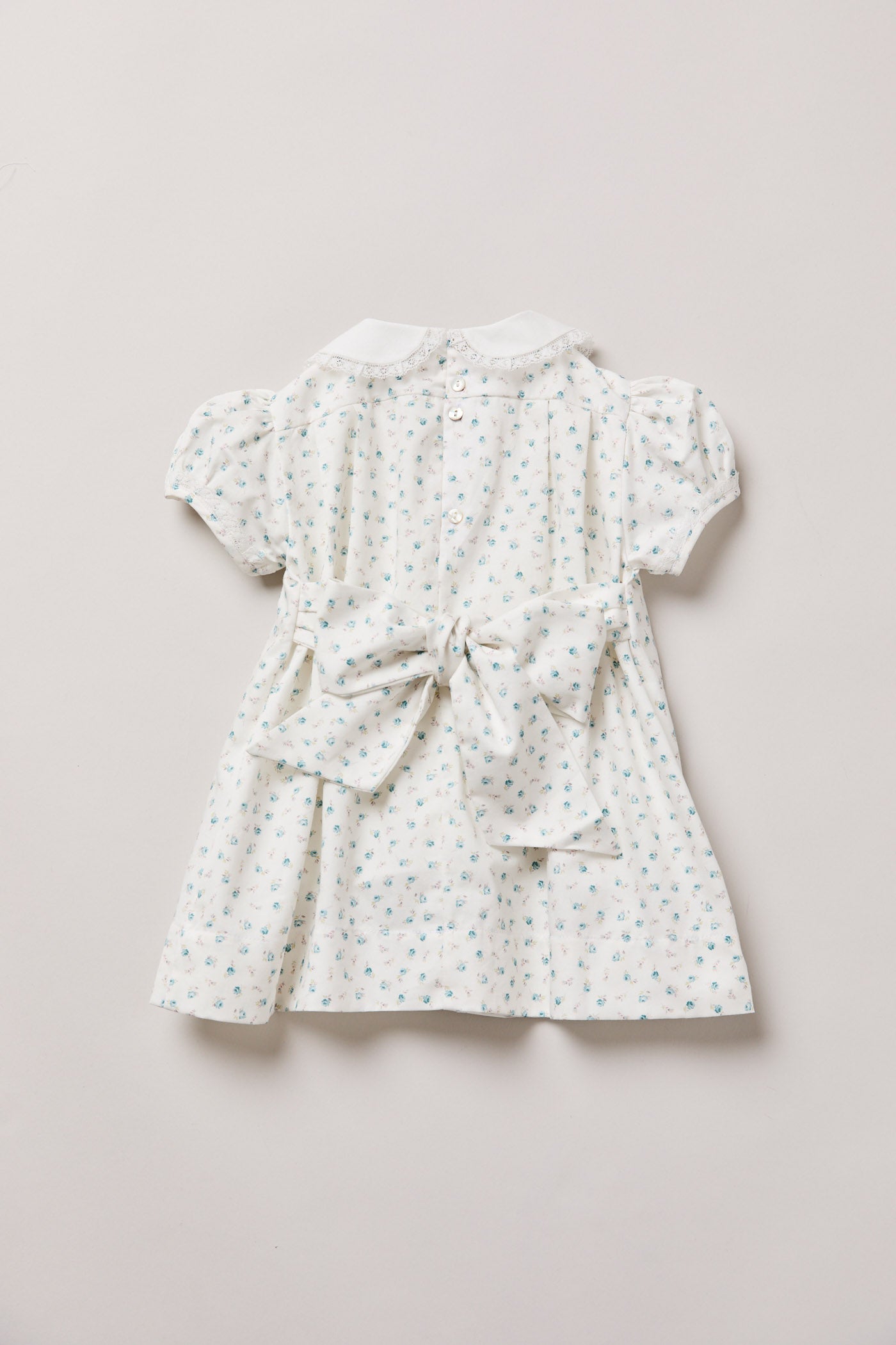 Baby Eloise Dress  Blue Petit Rose - Designed by Ingrid Lewis - Strawberries & Cream