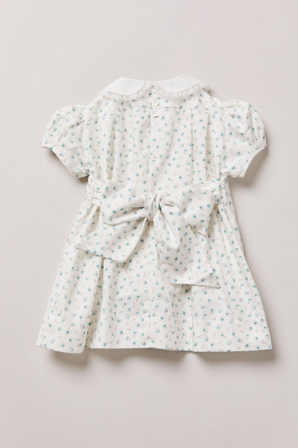 Baby Eloise Dress Blue Petit Rose - Strawberries & Cream