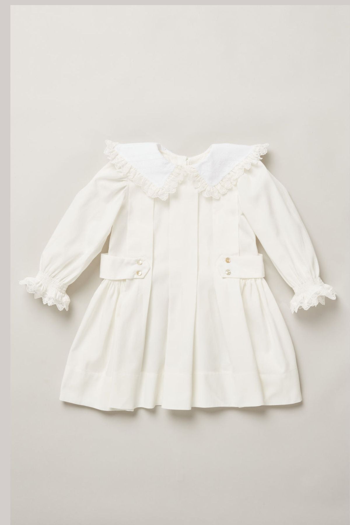 Baby Piano Dress in White - Strawberries & Cream 