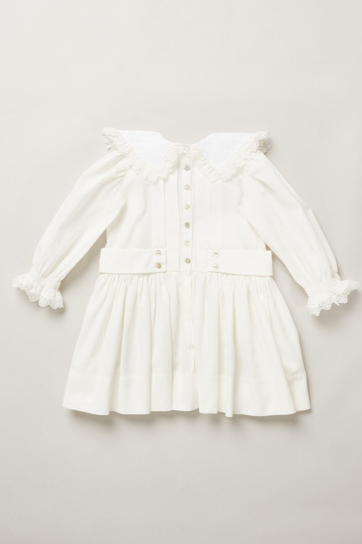Baby Piano Dress in White - Strawberries & Cream 