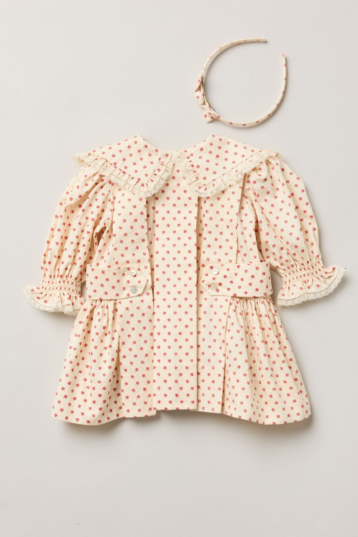 Baby Piano Dress in Windsor Flower - Strawberries & Cream 