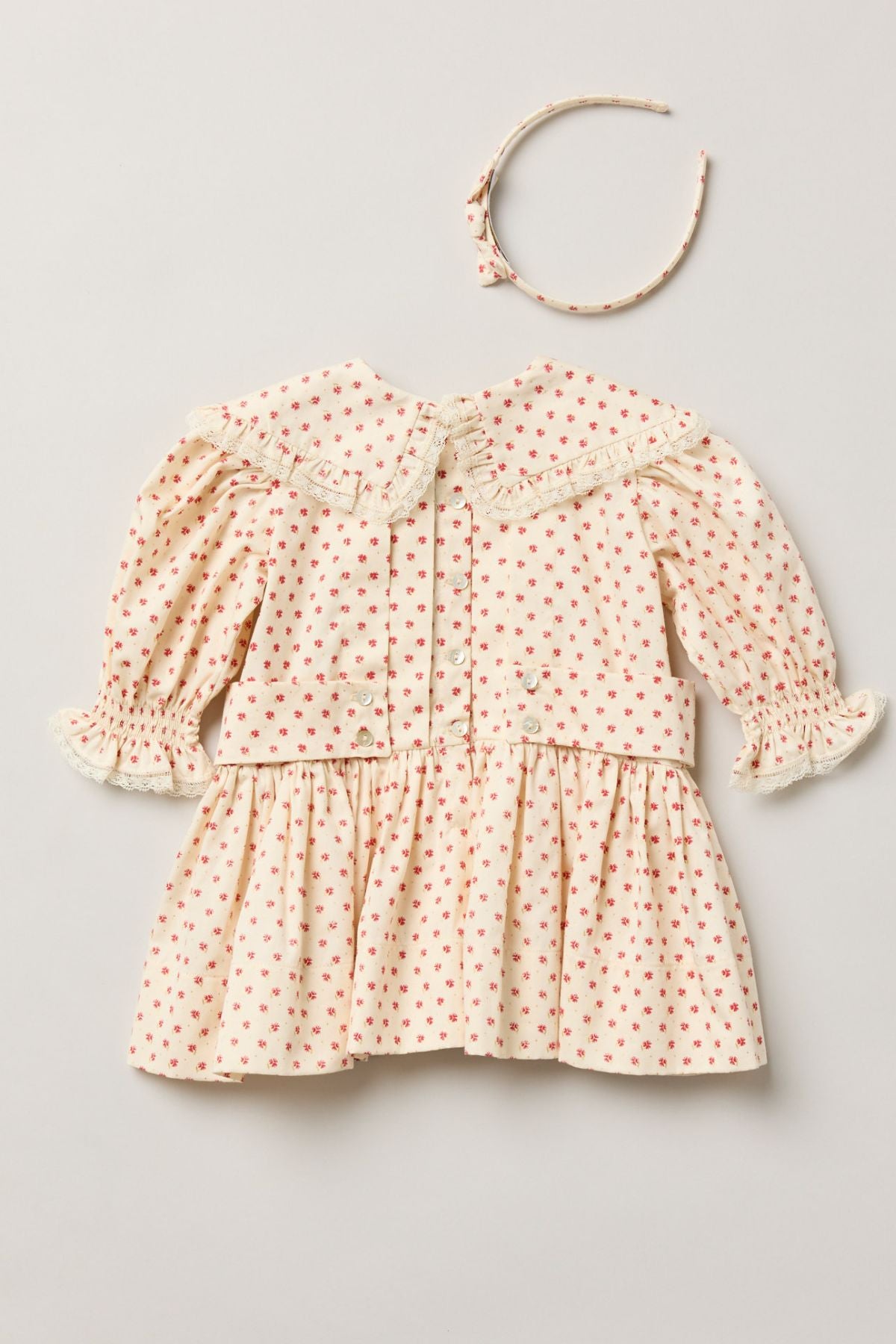 Baby Piano Dress in Windsor Flower - Strawberries & Cream 