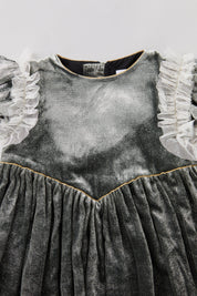 Cream Dress in Black & Silver - Occasional Party - Designed by Ingrid Lewis - Strawberries & Cream