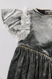 Cream Dress in Black & Silver - Occasional Party - Designed by Ingrid Lewis - Strawberries & Cream