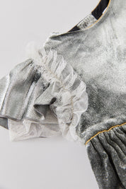 Cream Dress in Black & Silver - Occasional Party - Designed by Ingrid Lewis - Strawberries & Cream
