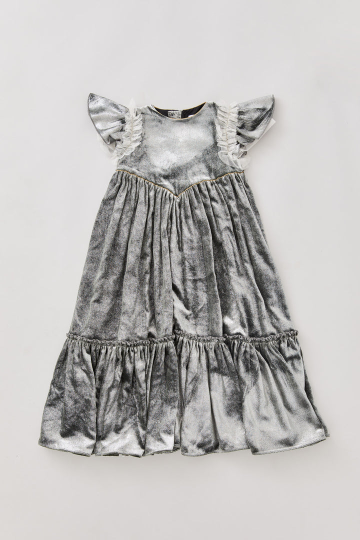 Cream Dress in Black & Silver - Occasional Party - Designed by Ingrid Lewis - Strawberries & Cream