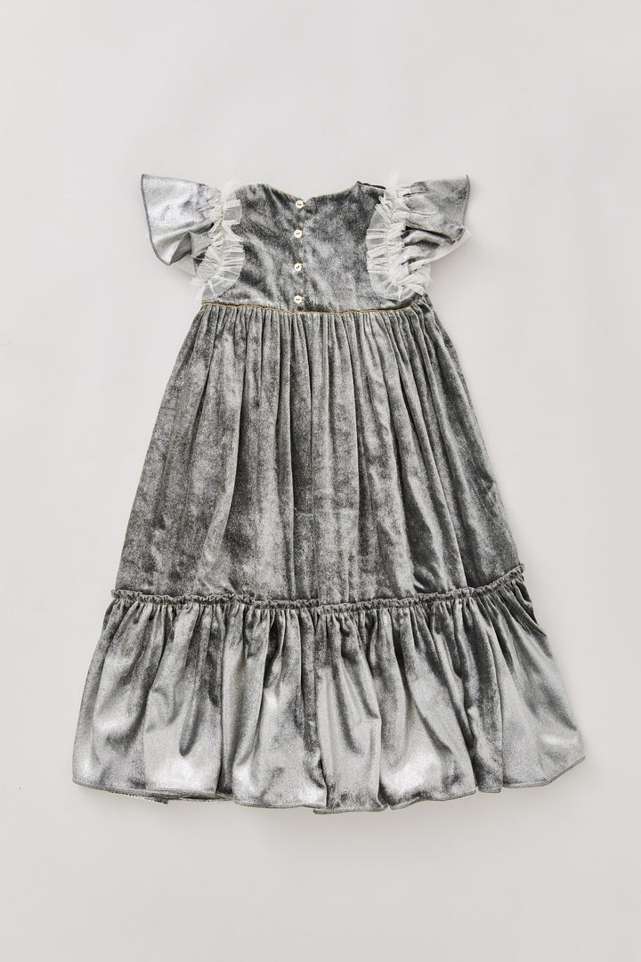 Cream Dress in Black & Silver - Occasional Party - Designed by Ingrid Lewis - Strawberries & Cream