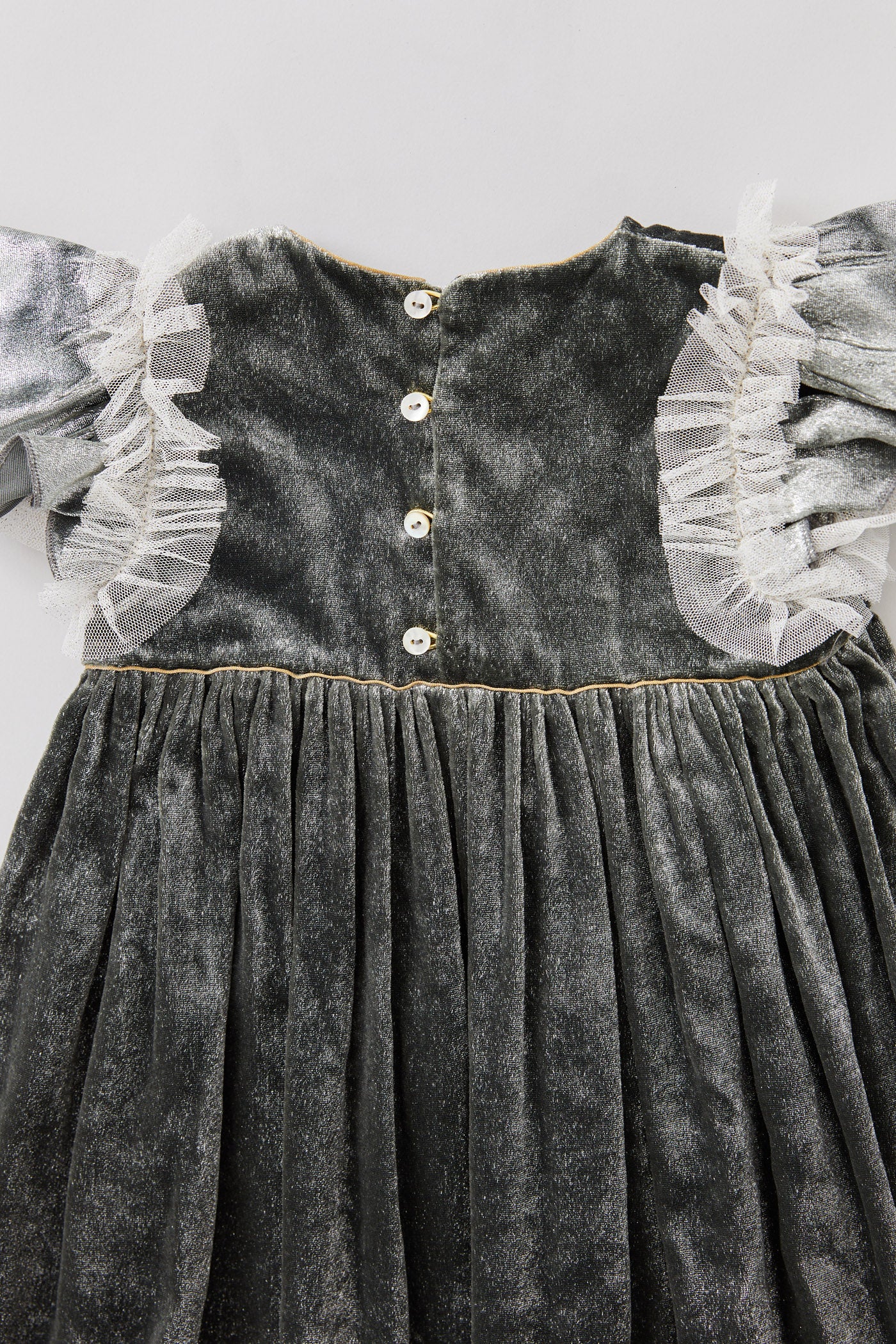 Cream Dress in Black & Silver - Occasional Party - Designed by Ingrid Lewis - Strawberries & Cream