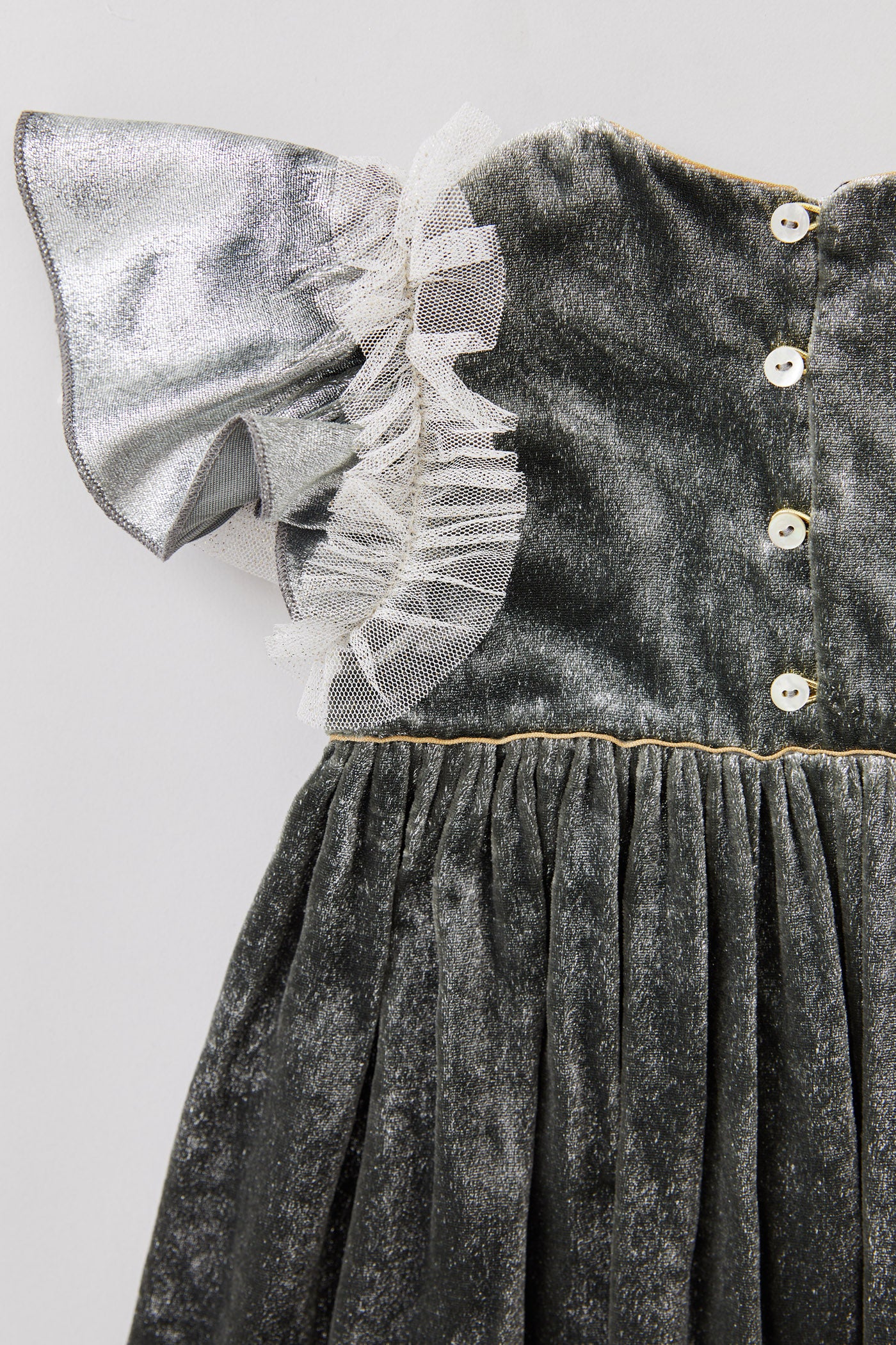 Cream Dress in Black & Silver - Occasional Party - Designed by Ingrid Lewis - Strawberries & Cream