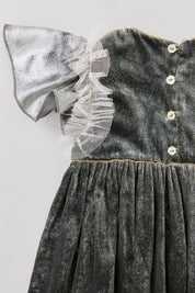 Cream Dress in Black & Silver - Occasional Party - Designed by Ingrid Lewis - Strawberries & Cream