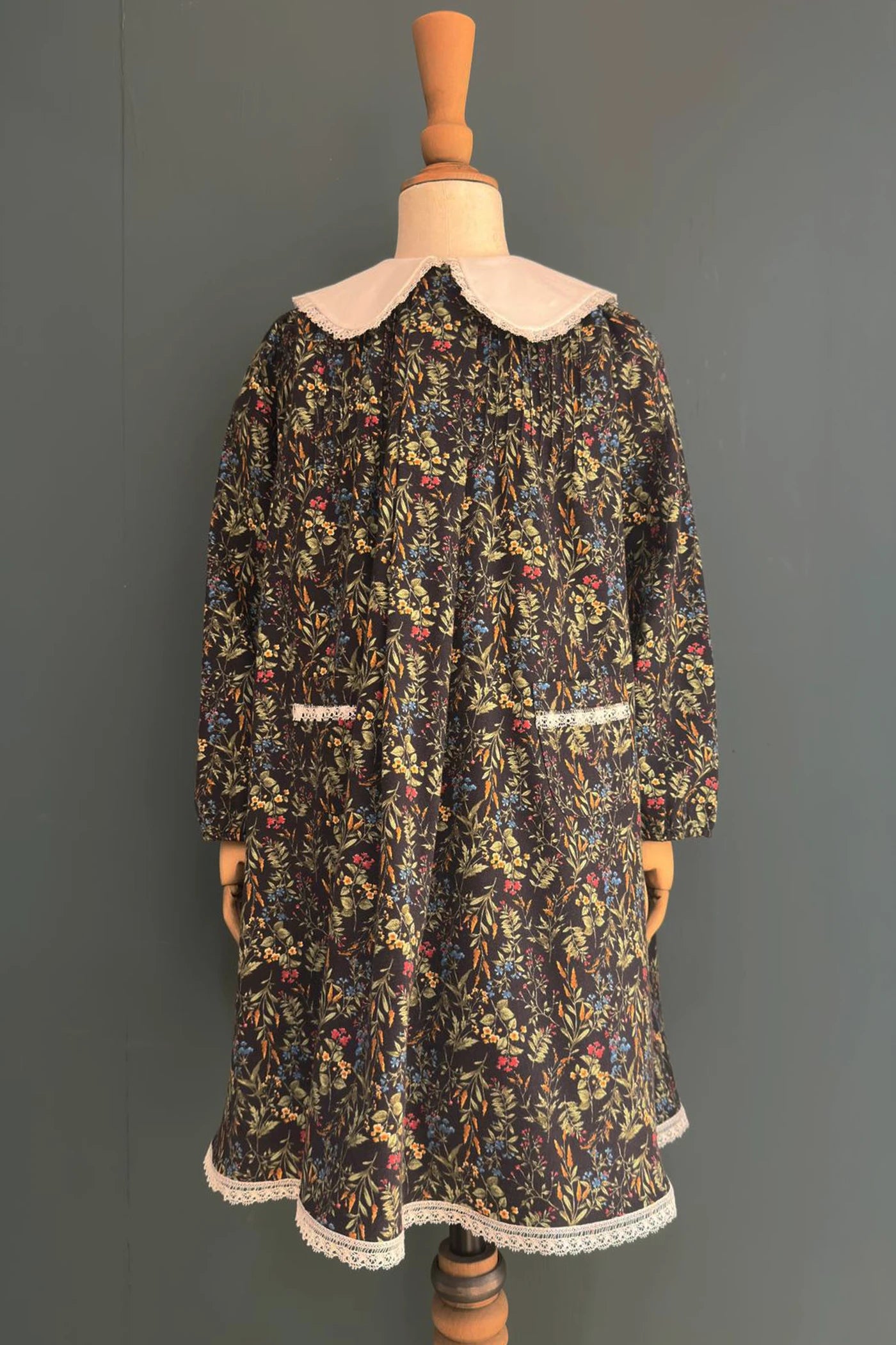 Bubble Dress in Autumn Meadow Cord - Designed by Ingrid Lewis - Strawberries and Cream