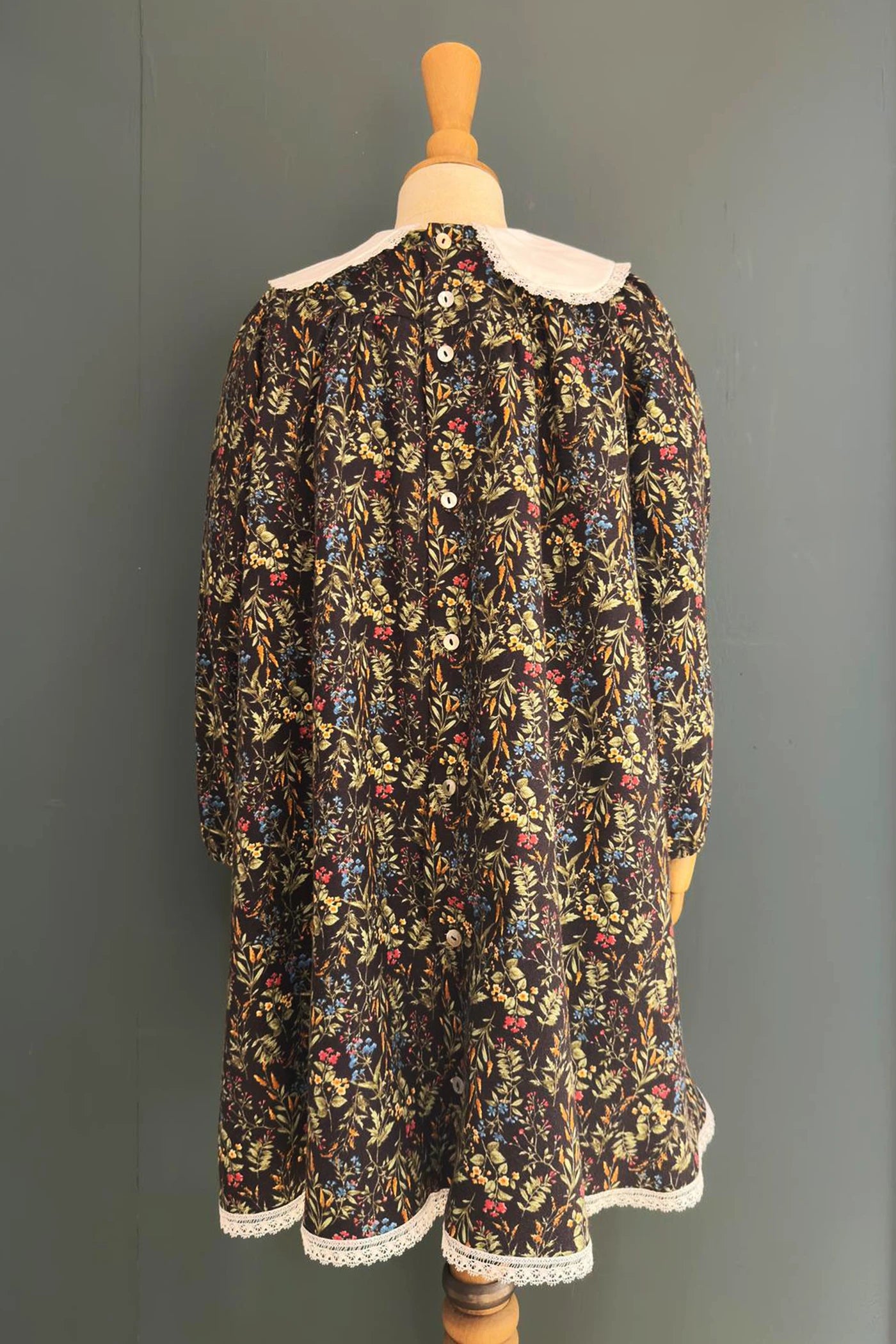 Bubble Dress in Autumn Meadow Cord - Designed by Ingrid Lewis - Strawberries and Cream