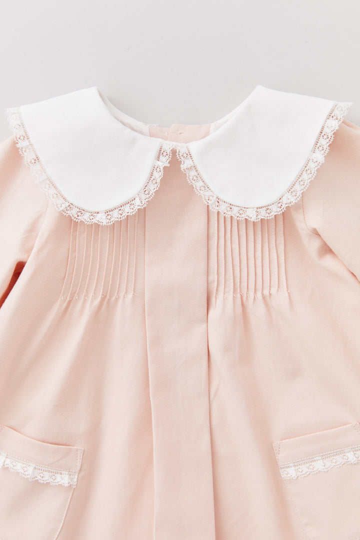 Baby Bubble Long Sleeve Dress in Blush Pink - Designed by Ingrid Lewis - Strawberries & Cream