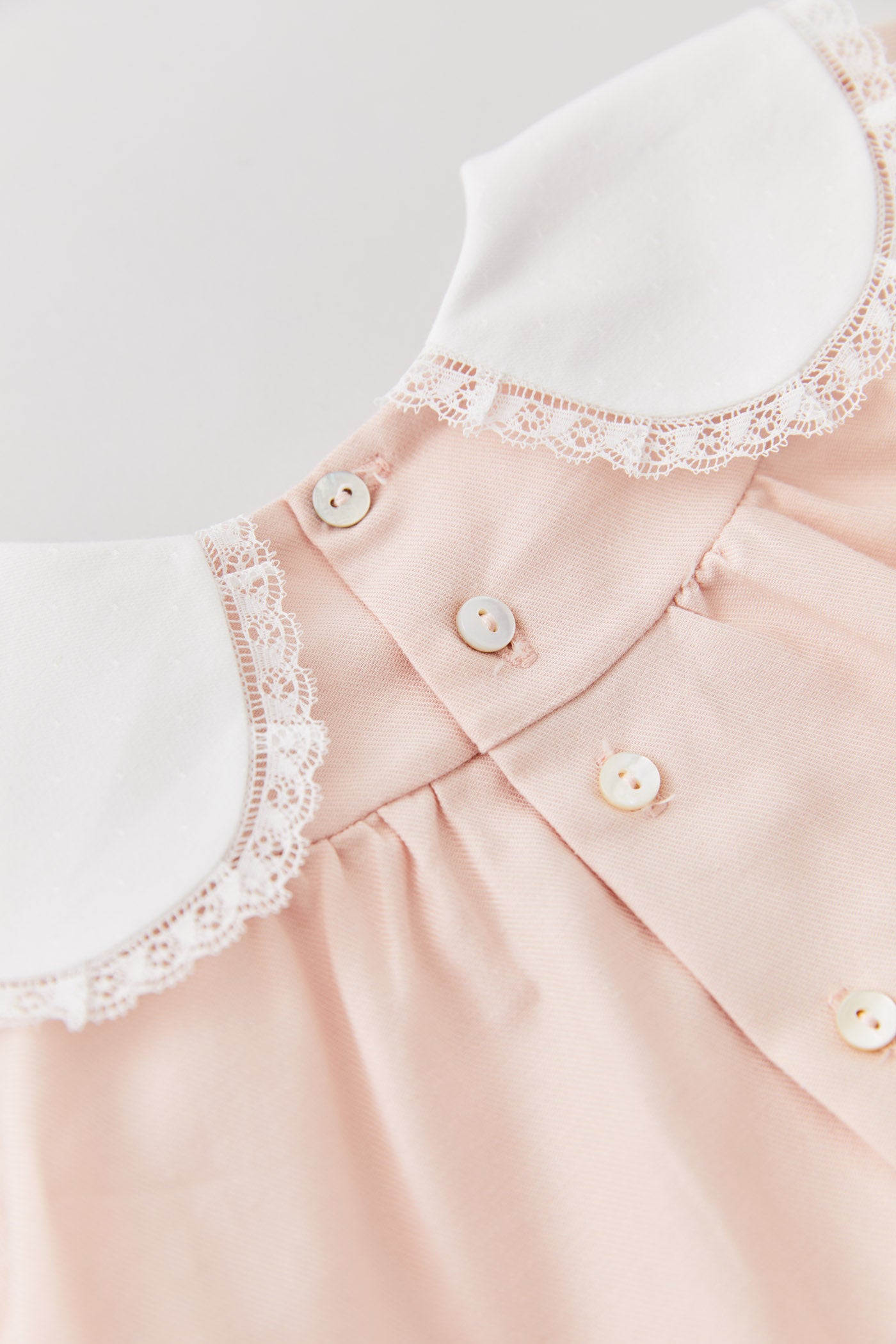 Baby Bubble Long Sleeve Dress in Blush Pink - Designed by Ingrid Lewis - Strawberries & Cream