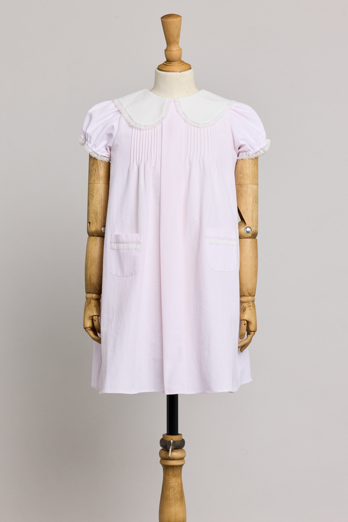Bubble Dress in Plain Stripes Pink- Designed by Ingrid Lewis - Strawberries & Cream