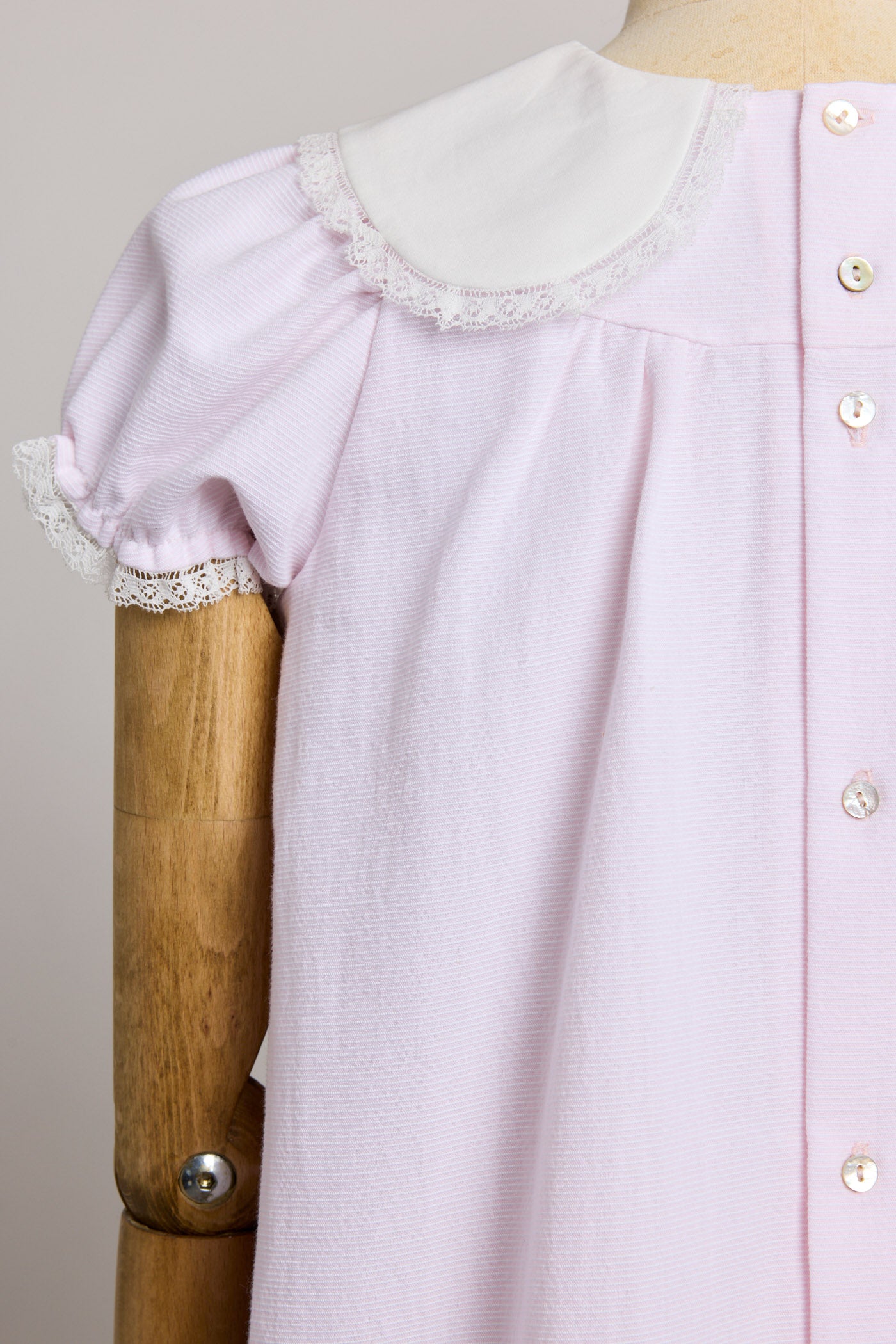 Bubble Dress in Plain Stripes Pink- Designed by Ingrid Lewis - Strawberries & Cream