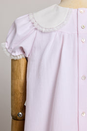Bubble Dress in Plain Stripes Pink- Designed by Ingrid Lewis - Strawberries & Cream