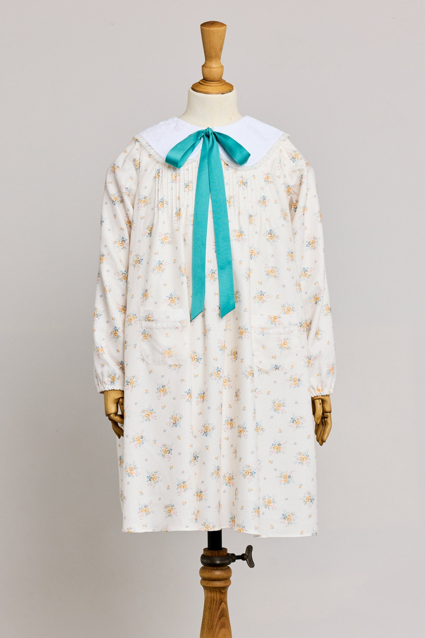 Bubble Dress Long Sleeve in Yellow Roses - Designed by Ingrid Lewis - Strawberries & Cream